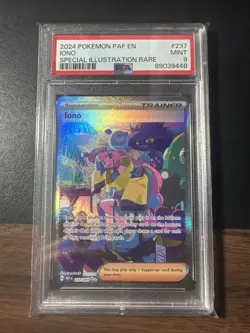 2024 POKEMON PAF EN-PALDEAN FATES SPECIAL ILLUSTRATION RARE #237 IONO PSA 9 - Image 1