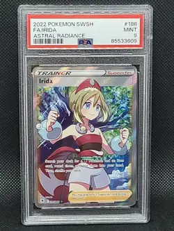 Irida Full Art 186/189 SWSH Astral Radiance 2022 Pokemon PSA 9 Mint - Image 1