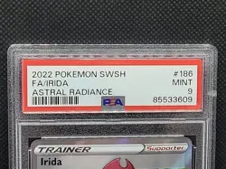 Irida Full Art 186/189 SWSH Astral Radiance 2022 Pokemon PSA 9 Mint - Image 2