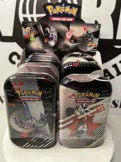 Pokemon Black Bolt White Flare TCG 8x Mini Tins Store Display Sealed Mimikyu - Image 5