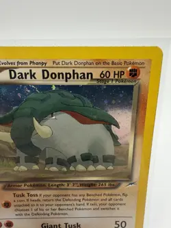 Pokemon Dark Donphan TCG Holo Rare Unlimited Neo Destiny MP - Image 3