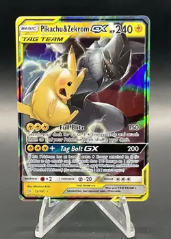 Pikachu & Zekrom GX 33/181 Tag Team Pokemon TCG Sun & Moon Team Up MINT - Image 1