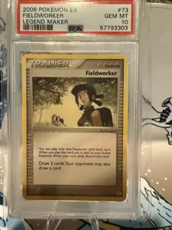 Pokemon TCG Fieldworker EX Legend Maker 73 Regular Uncommon - POP 18 - PSA 10 - Image 2