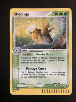 2003 Pokemon TCG Shedinja 11/97 EX Dragon Holo Rare w/ swirl - NM/LP - Image 1