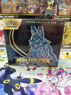 Pokemon: TCG Mega Evolutions Lucario Elite Trainer Box ETB Factory Sealed - Image 1