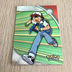 Topps Pokemon Foil Holo Card TV Animation Series 2 Blue Logo HV1 Ash Ketchum - Image 2