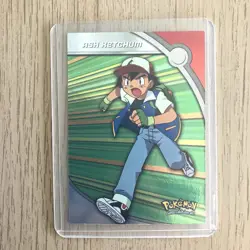Topps Pokemon Foil Holo Card TV Animation Series 2 Blue Logo HV1 Ash Ketchum - Image 4