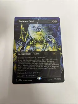 Animate Dead Borderless Rainbow Foil Card #2189 MTG - Image 1