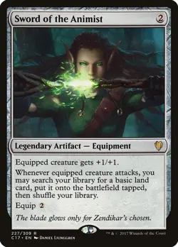 Sword of the Animist [Commander 2017] Lightly Played - Image 1