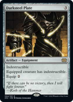 1x Darksteel Plate - Foil Light Play MTG Magic - Kid Icarus - - Image 1