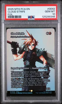 PSA 10 GM Magic the Gathering MTG Final Fantasy Cloud Strife Foil FCA 0042 - Image 1