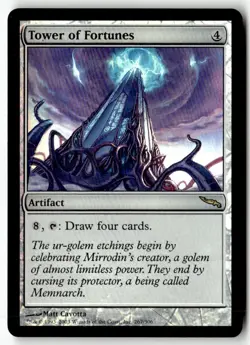 MTG Foil Tower of Fortunes - Mirrodin Moderately Played English - Image 1
