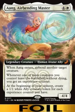 1x - Aang, Airbending Master - FOIL EXTENDED ART #171 - Avatar: Eternal - NM MTG - Image 1