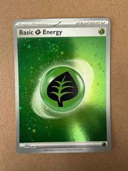 Pokemon Grass Energy Cosmos Holo SVE 001 MEW 151 NM - Image 1