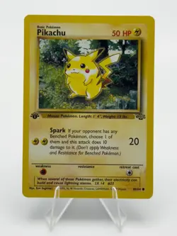 Pikachu 60/64 Jungle 1st Edition Pokemon TCG LP - Image 1