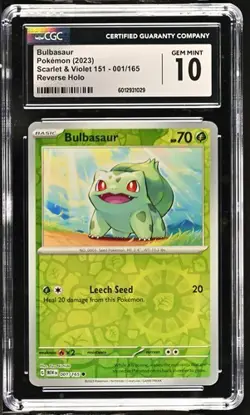 ???? CGC 10 Bulbasaur 001/165 2023 Reverse Holo POKEMON SCARLET & VIOLET 151 - Image 1