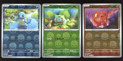 Squirtle, Bulbasaur & Charmander 059 060 061/SV-P Reverse Holo 151 Pokemon JP - Image 1