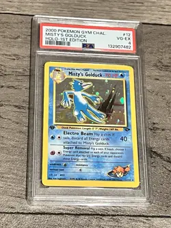 Pokemon 2000 Gym Challenge Misty's Golduck #12/132 PSA 4 VG EX Holo Rare WOTC - Image 1