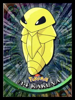 Topps TV Animation Edition Holo Foil #14 Kakuna Black Label Pokemon - Image 1