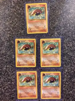 KABUTO 1999 POKEMON FOSSIL 50/62 (LOT OF 5) NEVER PLAYED/NM! - Image 1