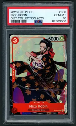 PSA 10 Nico Robin ST01-008 Gift Collection 2023 Promo One Piece Card Game - Image 1