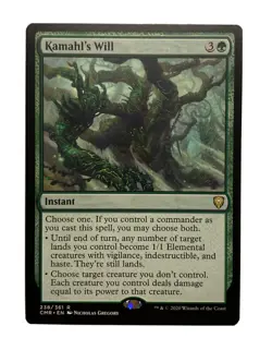 KAMAHL'S WILL COMMANDER LEGENDS MTG GREEN INSTANT RARE NM - Image 1