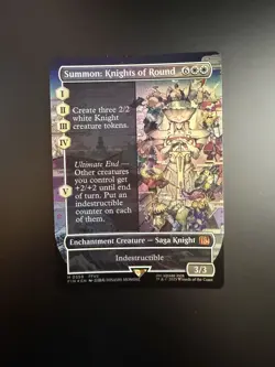 MTG Final Fantasy English Summon: Knights of Round Borderless 0359 Foil - Image 1