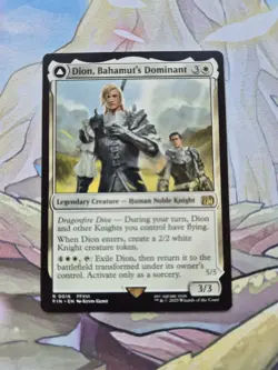 Dion, Bahamut’s Dominant/Bahamut, Warden Of Light (0016) MTG, Final Fantasy NM - Image 1