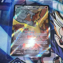 Pokemon TCG Team Rockets Moltres EX Card 208/182 Ultra Rare Full Art - Image 1