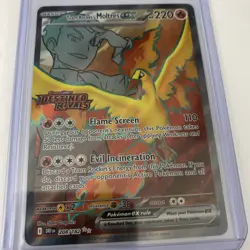 Pokemon TCG Team Rockets Moltres EX Card 208/182 Ultra Rare Full Art - Image 1