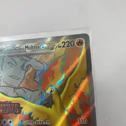 Pokemon TCG Team Rockets Moltres EX Card 208/182 Ultra Rare Full Art - Image 3