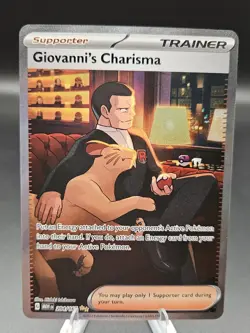 Pokemon TCG IR - Giovanni's Charisma 204/165 Sv: Scarlet & Violet 151 Holo - Image 1