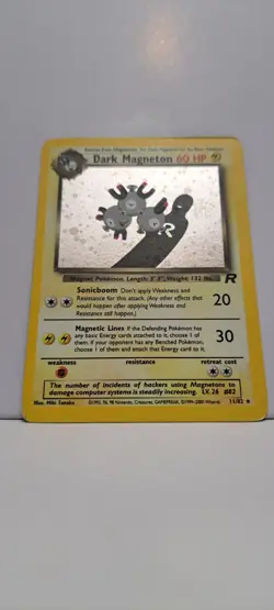 Dark Magneton 11/82 Team Rocket Holo Rare Pokemon TCG - Swirl - LP - Image 2