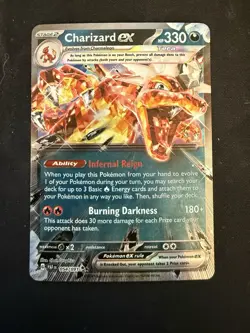 Pokemon TCG Charizard EX Scarlet & Violet 54/91 Ultra Rare Paldean Fates - Image 1