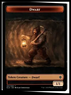 Throne of Eldraine #7 Dwarf Token - Image 1