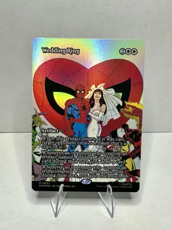 MTG Magic The Gathering Spider-Man Wedding Ring Mythic 0007 Foil - Image 1