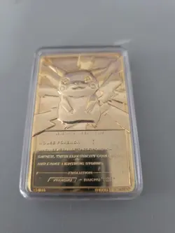 Pokemon Pikachu Gold Plated Card 23K Burger King 1999 Limited Edition. - Image 3
