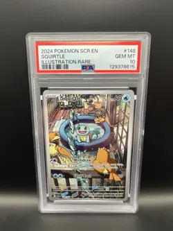 PSA 10 GEM MINT Squirtle 148/142 Pokemon Stellar Crown Full Art Rare Graded Card - Image 1