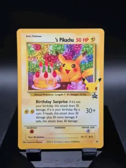 Birthday Pikachu Holo 24 Celebrations Classic Collection Pokemon 2021 - Image 1
