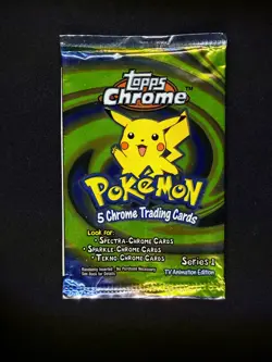topps Chrome Pokemon TV Animation Edition Series 1 Empty Pikachu Pack Art - Image 1