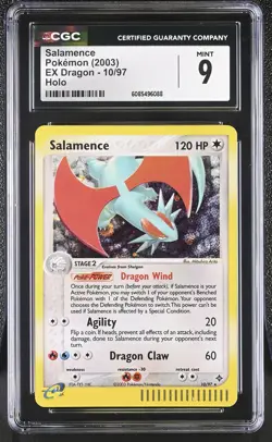 CGC 9 MINT Salamence 2003 EX Dragon 10/97 Holo Pokemon Card - Image 1