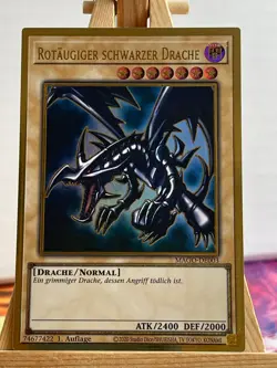 Rotaugiger schwarzer Drache MAGO-DE003 Gold Rare Deutsch NM YUGIOH - Image 1