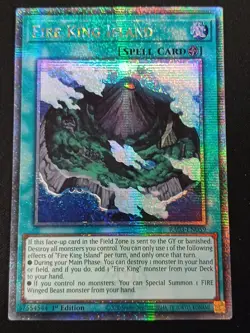 Insel Des Feuerkonigs RA03-EN059 Quarter Century Secret Rare EN NM YUGIOH - Image 1