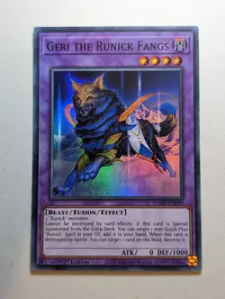 YUGIOH TAMA-EN039 Geri the Runick Fangs Super Rare 1st Edition - Image 1