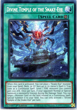 Divine Temple of the Snake-Eye MP24-EN123 Secret Rare 1st Edition Yugioh - Image 1