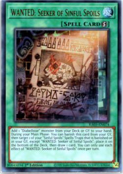 WANTED: Seeker of Sinful Spoils - RA03-EN074 - Ultra Rare - 1st Edition Yugioh - Image 1