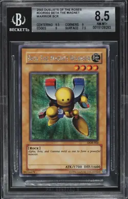 BGS 8.5 NM-MT+ -Yu-Gi-Oh! Beta the Magnet Warrior DOR-002 - Prismatic SCRT Rare - Image 1