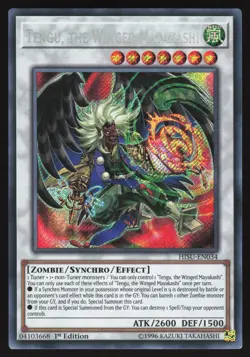 Tengu, the Winged Mayakashi - HISU-EN034 - Secret Rare - 1st Edition Yugioh - Image 1