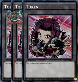Yugioh! 3x Akiza Token L5DD-ENS05 Secret Rare 1st Ed NM - Image 1