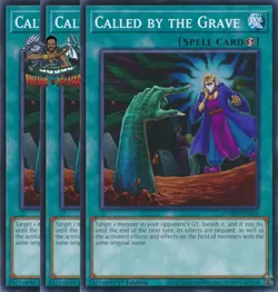 Yugioh! 3x Called by the Grave SDWD-EN026 Common NM - Image 1